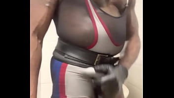 Post Workout Big Stiff Black Dick Cum