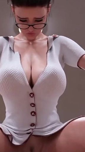 Hot Doctor Saw My Huge Cock and She Couldn't Control Herself and Jumped on It.