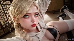 i cornered this petite korean model in the bedroom corner and fucked her incredibly tight pussy deep until she screamed like crazy [ai]