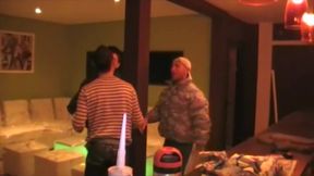 Amateur threesome sex in  sauna with twinks