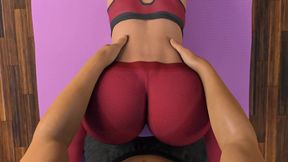 Shut up and dance: sexy landlady doing yoga with her tenant in the backyard ep 52