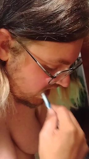 T4t Couple Get It up in There Toothbrushing Fetish Fanclub Video of the Month