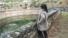 Wild hiker urges me to take her in the woods