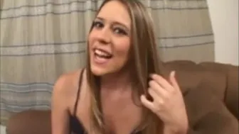 Blonde Nicole enjoys hardcore threeway with bukkake and cum in mouth