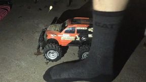 Stomping Toy Truck with Work Socks