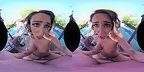 VRHUSH Christina Cinn fucked in POV outdoors