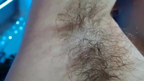 Extreme Hairy Armpit Closeup on Cam