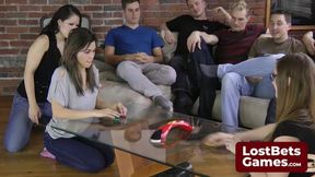 A wild party turns even crazier when the cuties starts playing a strip game