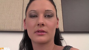 Teen with tattoos gets hard DP from three men after giving deep blowjobs