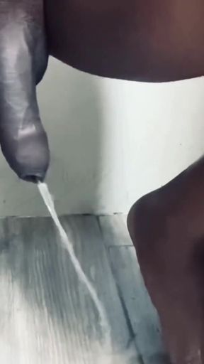 Fan Request My Big Black Cock Peeing Complete