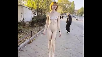 FULLY NUDE walking in Public! Pixie Pink