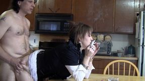 Smoking While Getting Filled (Side)