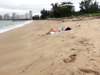 Playgirl Can I Cum On Your Titties? - Public Shlong Flashing On The Beach
