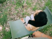 Backstage with Black Lynn - POV Free Use Outdoor Massive Facial (Freeuse Video)