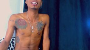 Thin Tattooed Model Jerks Off His Cock and Cumm Shoots