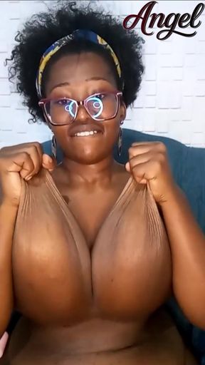 A simple busty masturbating and having fun alone