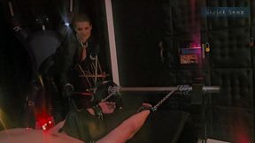 Stina Stone Mercyless Stretching on the Rack by Mistress in Leather Gloves Wristwatch Bondage Racked Part 2 WMV