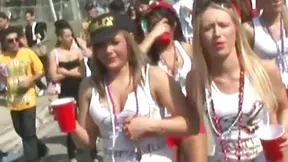 Naughty Girls Show Off Their Big Tits at Carnival Reality Porn Scene