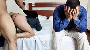 Hubby's hot wife gets ravaged by strangers, leaving him a jealous, netorare loser