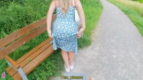 Remote-controlled pleasure with vibrator under dress, intense home fuck