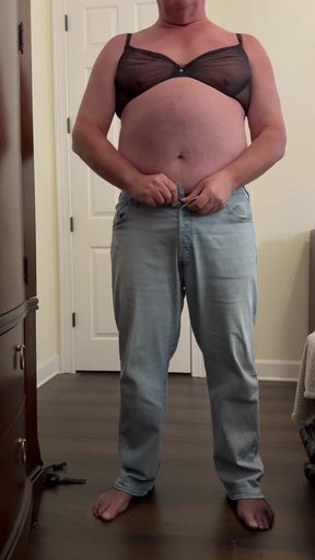 Watch Daddy strip to his Lingerie for you