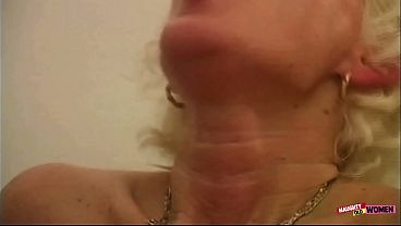 Being in the same bathroom as the racy granny leads to an intense pounding session