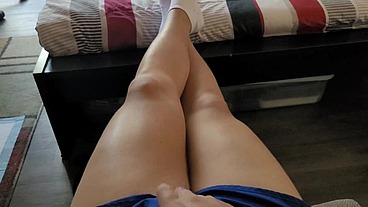 Blue Shorts Thicc Thights Jerk Session (Member) _20240831