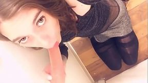 Tranny Loves Sucking On Her Knees