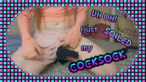 4k  Femboy cums in cocksock! (Teaser)