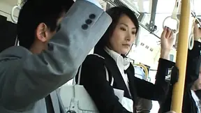 Seductive Asian Tempts With Booty On Public Bus Ride Seduction