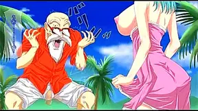 Sexy Bulma Rides Master Roshi for Ecchi Anime Thrills