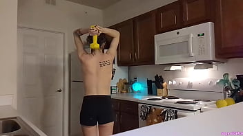 Topless Sage Eldritch Weight Lifting in the Kitchen