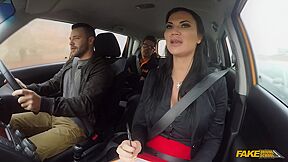 Hawt British Pornstar Double Penetration In A Car