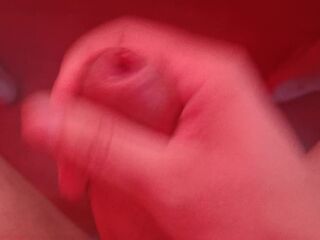 Hunk masturbating large schlong POV