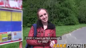 Skinny brunette but with amazing ass gets cunt filled