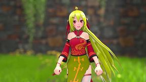 Chinese Girl M22 Hentai Undress Dancing Strip MMD 3D Blonde Hair