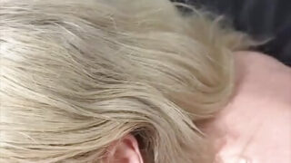 Interracial blowjob, riding &#8211; POV anal POV film of amateur blonde MILF slut getting anally fucked by BBC