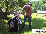 Sexy Zack Lemec Solo Outdoor Jerk On Motorcycle - Maskurbate