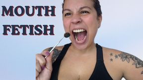 Showing my mouth after eating chocolate