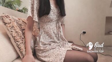 Hot Teen Japanse babe with small tits in sexy lingerie gives passionate blowjob and doggy style sex