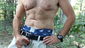 Jerking in the Woods and Cumming. Shirtless Verbal