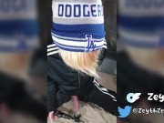 Blond Emo Stoner Boy in tracksuit plays with pump and gets High