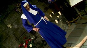 Naughty Dominatrix Nun Angel Long Fucks The Cum Out Of Katie K