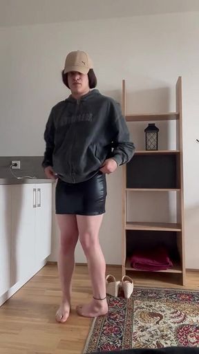 Femboy Crossdresser Strip Naked Tease