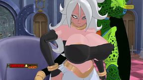 thin majin 21 breast expansion (dragon ball super)