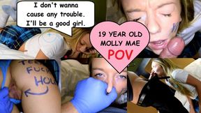 Teenager Molly Mae "I've never had my hands handcuffed behind my back while I'm sucking cock!"" Clip #2