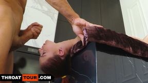 This 18YO REDHEAD played the good girl on camera... till I fed her my COCK upside down