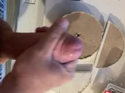 Construction Worker jerking off at Work