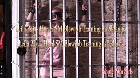 studentin leila 23j. beim harten sm blowjob-training als sklavin
