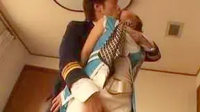 Mihiro Taniguchi - Alluring Flight Attendant Seduces Passenger in Plane Cabin